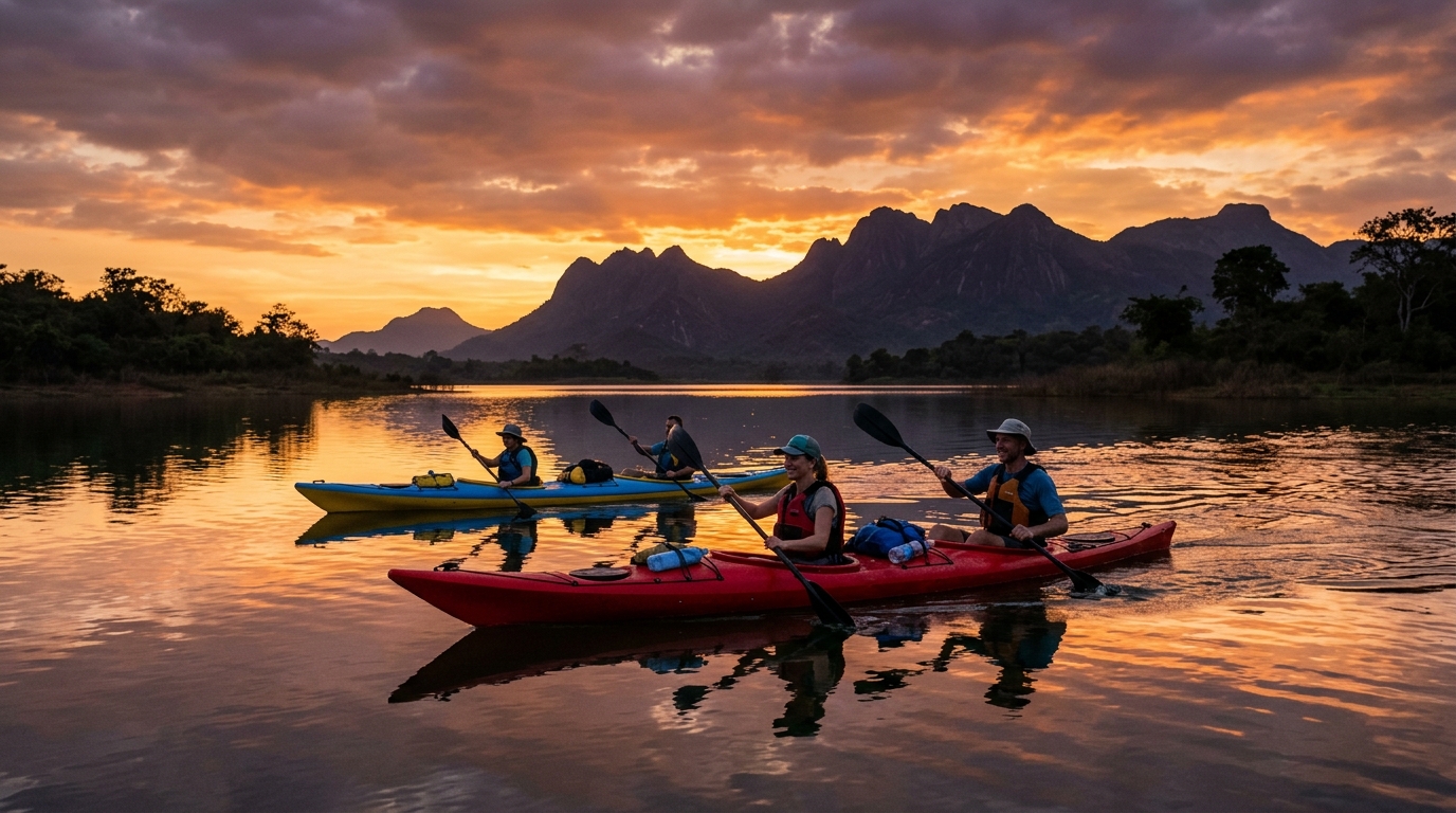 Water Sports & Reservoir Kayaking in Udawalawe: Canoeing, Paddleboarding & Freshwater Thrills